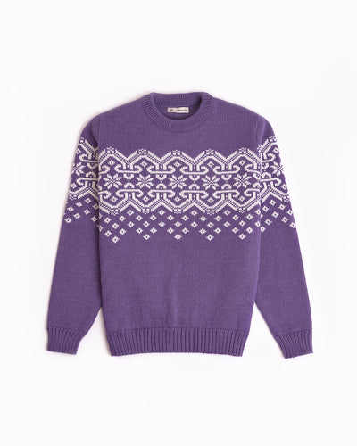 purple wool sweater for women