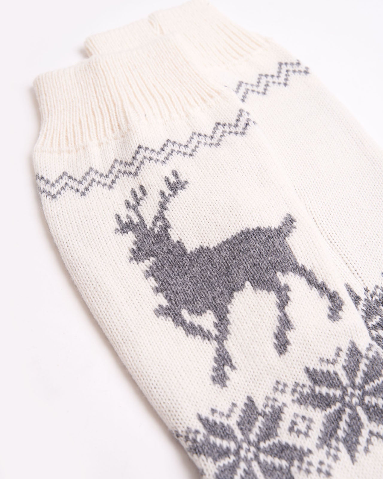 Wool long socks with Reindeers
