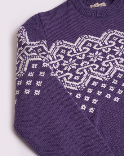 purple wool sweater ornament