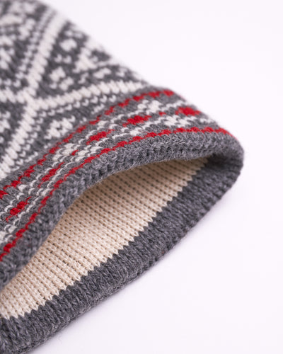 knitted wool hat details