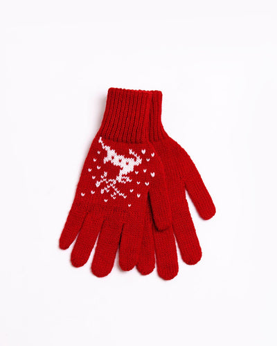 Christmas wool gloves with Reindeers