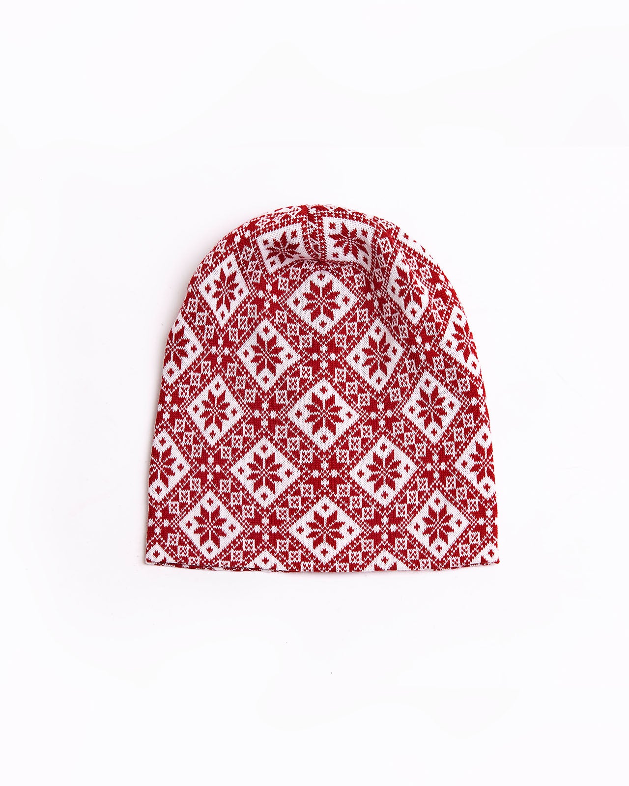 red merino wool hat