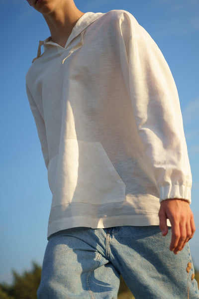 Unisex linen hoodie