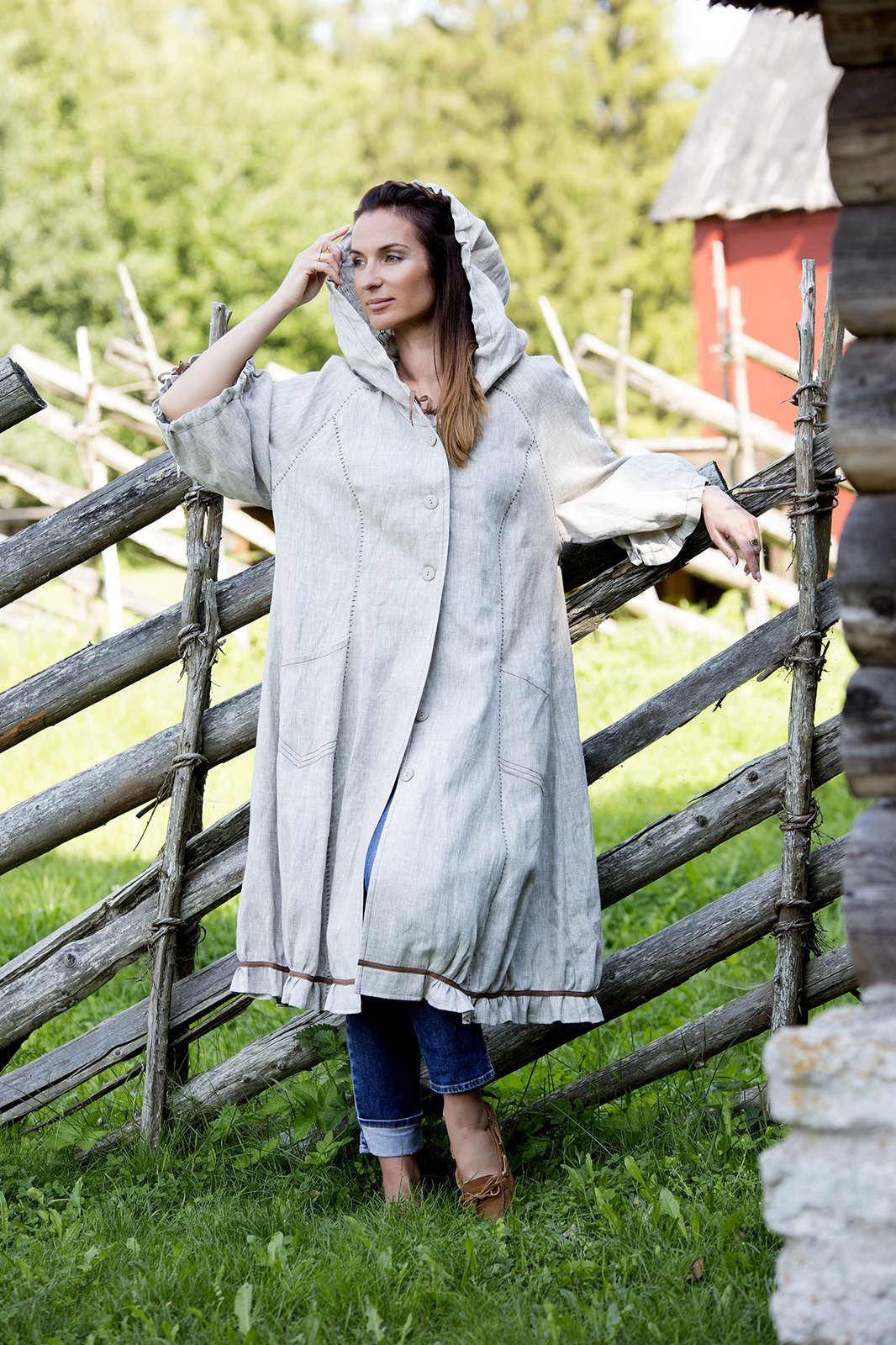 Petseri linen coat - Natural Style Estonia
