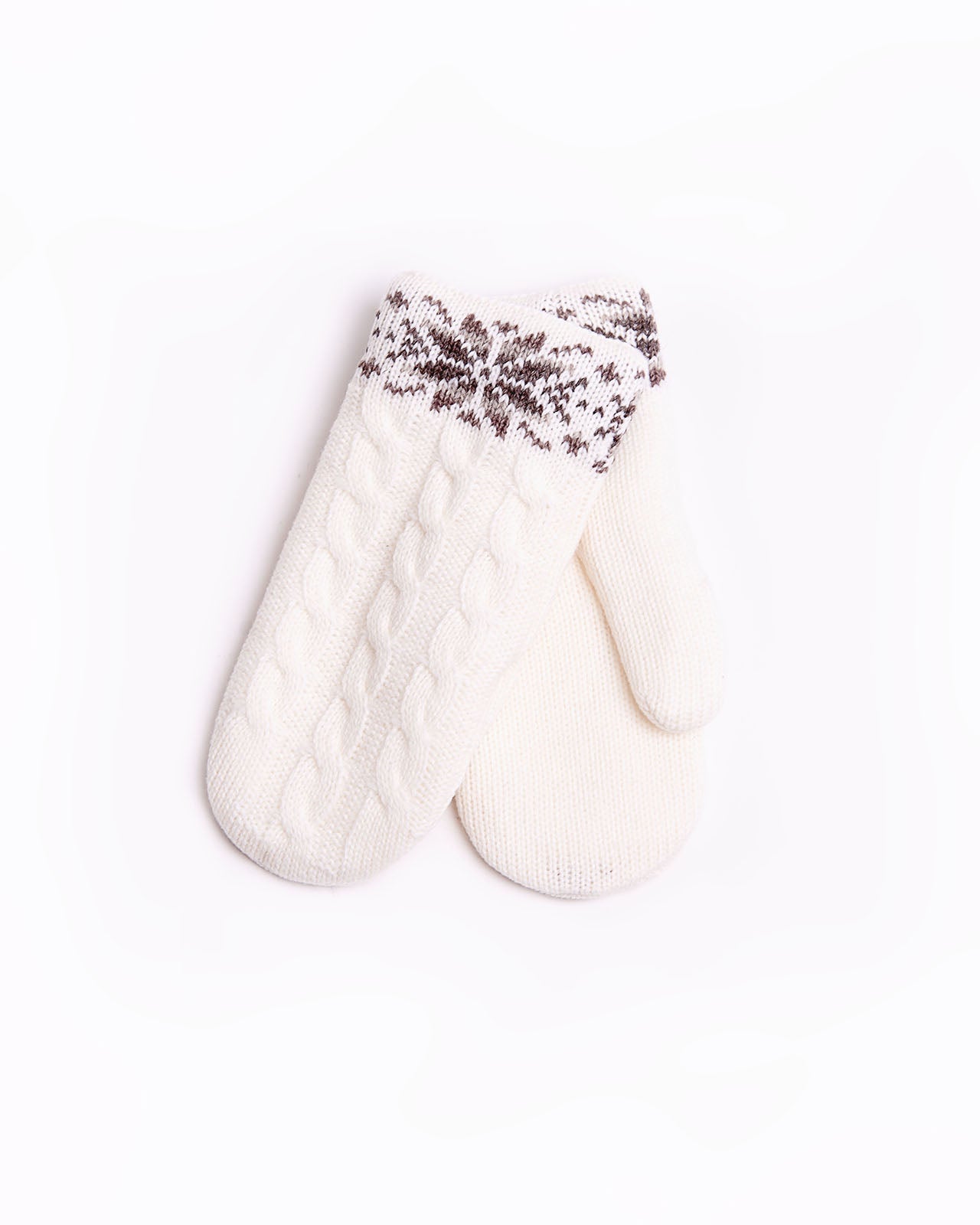 wool white mittens 