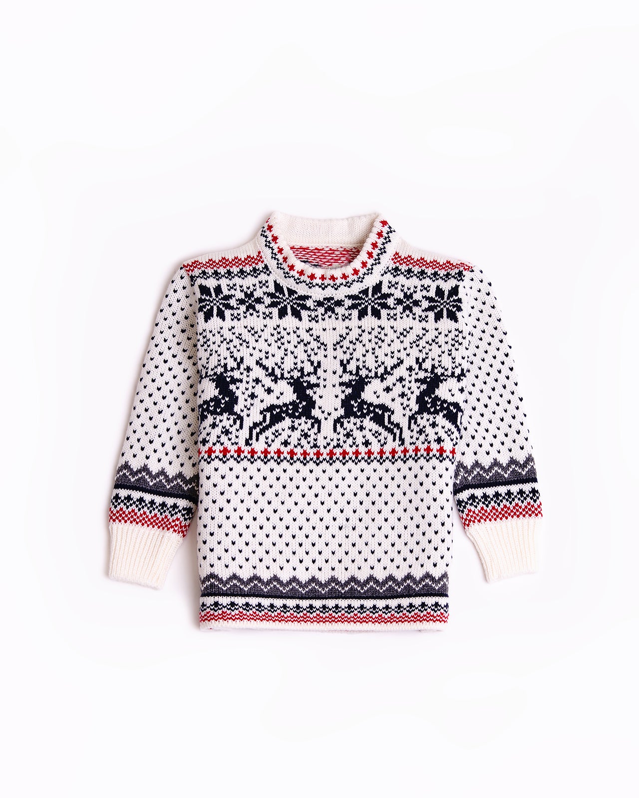 Reindeer kid's round sweater
