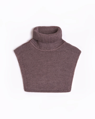 brown wool turtleneck collar