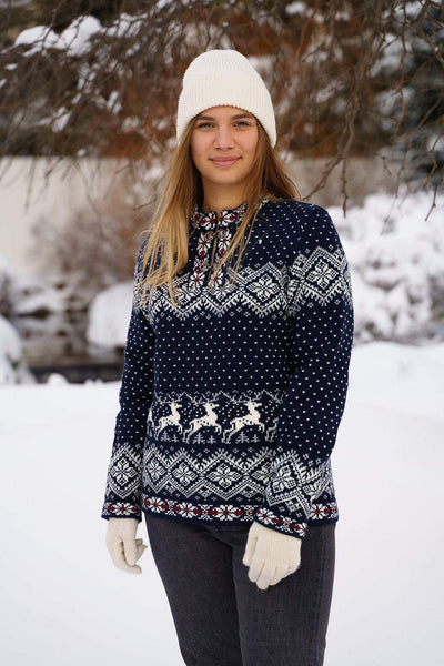 Reindeer women's traditional jumper - Natural Style Estonia