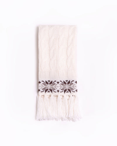 wool white scarf 
