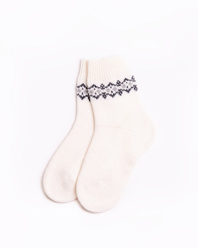 white wool socks