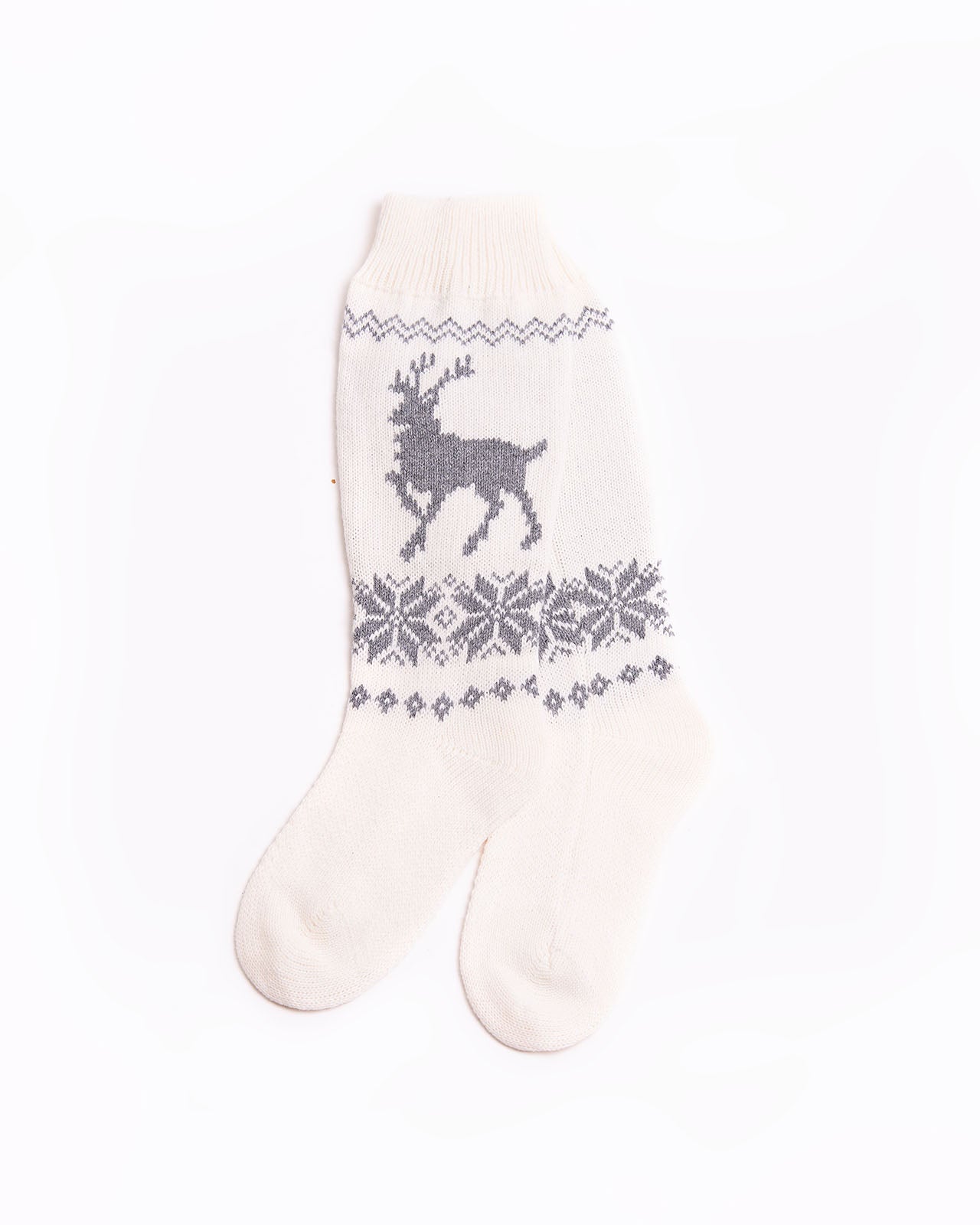 Wool long socks with Reindeers